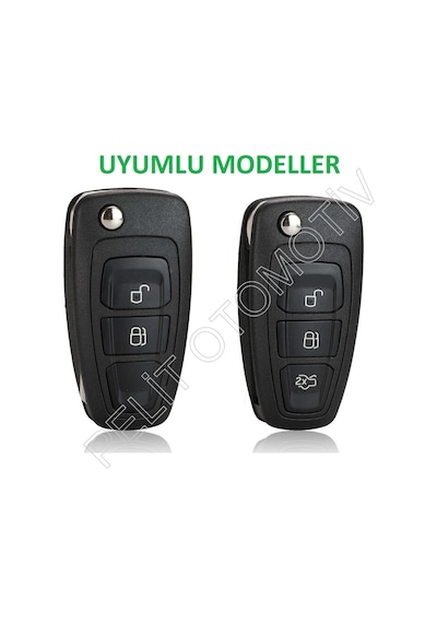 Ford Fiesta Focus Mondeo C Max Kuga Tourneo Anahtar Kılıfı Siyah