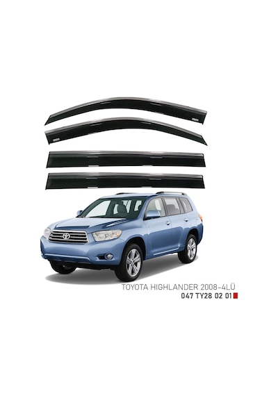 Toyota Uyumlu Highlander Kromlu Cam Rüzgarlığı Niken 2008+