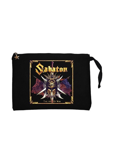 Sabaton The Art of War Siyah Clutch Astarlı Cüzdan / El Çantası Siyah