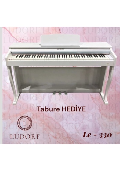 Ludorf Le 330 Siyah Profesyonel Dijital Piyano 88 Tuşlu Tuş Hassasiyetli +tabure / Kulaklık Beyaz