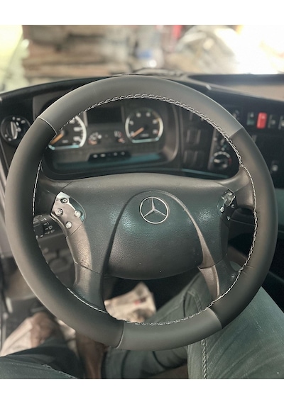 Mercedes Axor 1840 Direksiyon Kılıfı Gri Siyah