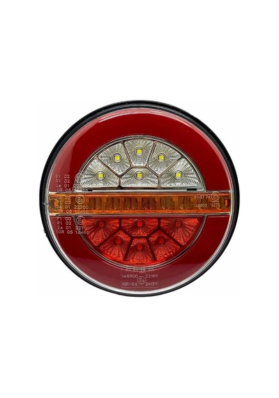 Wolfram 12v-24v Stop Lambası Yuvarlak Neon Ledli-kayar Sinyalli 4 Fonksiyonlu 140 35 Mm E9 Sağ