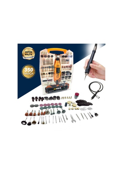 Stilmax 350Parça 450 Watt 6 Kademe Devir Ayarlı Hobi Gravür Set