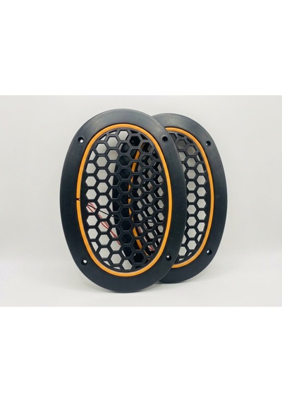 Oval Amber Neon Ledli Hoparlör Kapağı