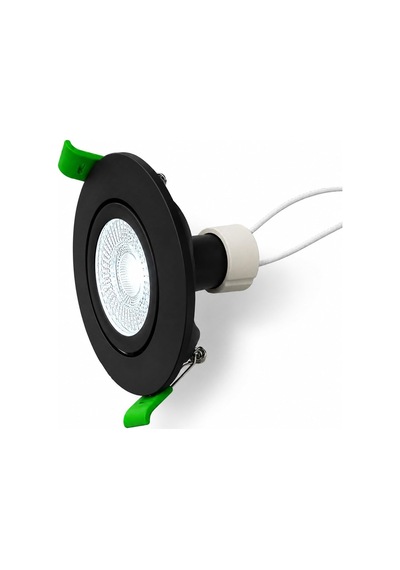 Siyah Led Spot Seti 5'li Yuvarlak Kasa 4000k Doğal Beyaz Gu10 Ampul Dahil Tak Çalıştır 6,5cm Gömme Tavan Spotu Diğer