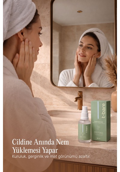 T-bare Hyaluronik Asit Serum 30ml – Yoğun Nem, Cilt Dolgunlaştırıcı Yüz Serumu