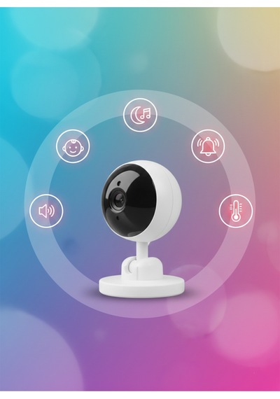 Wearfitpro 720p Hd Akıllı Bebek Kamerası & Video Monitörü Gece Görüşlü, Ninni Özellikli, Çift Yönlü Ses