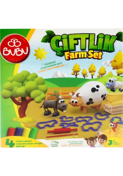 Bubu Çiftlik Hayvanları Oyun Hamuru Seti 15 ParçaBubu Çiftlik Hay