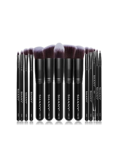 Shany Bombshell 14 Parça Fırça Seti Cosmetics Fırça Koleksiyonu - Komple Kabuki Makyaj Fırçası Seti Siyah - 14 Parça
