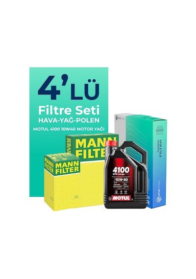 Mann Nissan Almera 1.5 Filtre Bakım Seti Motul Motor Yağlı (2001-2008) 4 Lü