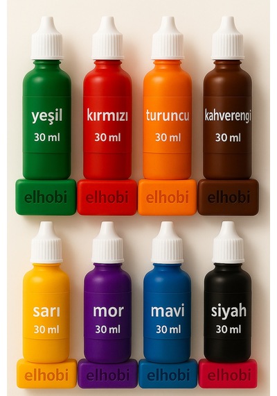 30 Ml X 10 Adet Farklı Renklerde Sabun Boyası Veya Renklendirici