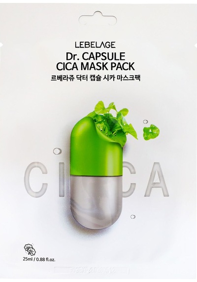 Lebelage Yatıştırıcı Kapsül Centella Asiatica Kağıt Maske LEBELAGE Dr. Capsule Cica Mask Pack