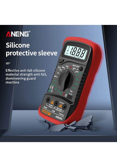 Aneng An8205c Dijital Multimetre Kırmızı