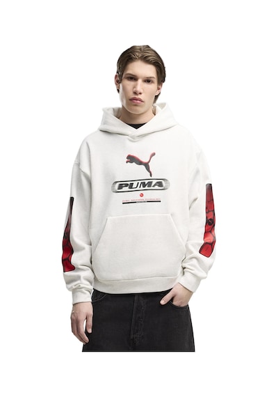 Puma Sport Street Boxy Graphic Erkek Beyaz Günlük Stil Sweatshirt 69432205