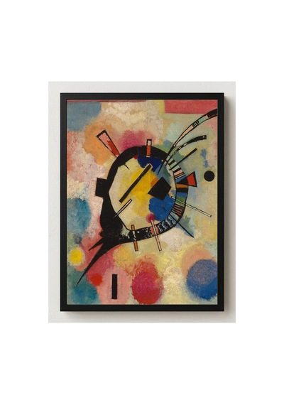 Modern Sanat Kandinsky Sarı Merkez Çerçevesiz Poster 21x30 Cm A4 Tablo Modern Sanat Ekspresyonizm