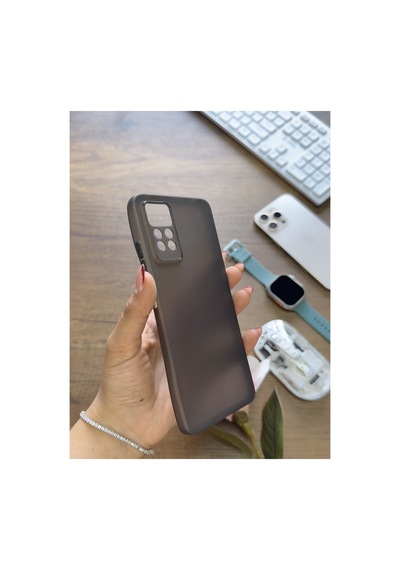 Redmi Note 11 Pro 4g Uyumlu Süper İnce Mat Ultra Thin Silikon Kılıf Buzlu Siyah