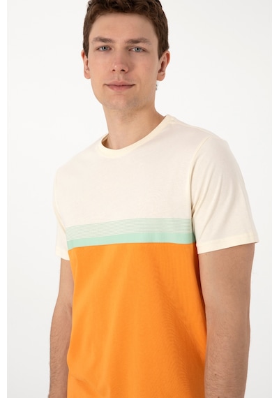 U.S. Polo Assn. Erkek Regular Fit Bisiklet Yaka Turuncu Tişört 50306899-VR051