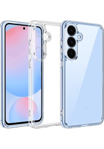 Samsung Galaxy Uyumlu S25 Kılıf Kamera Korumalı Silikon Şeffaf Kapak Şeffaf