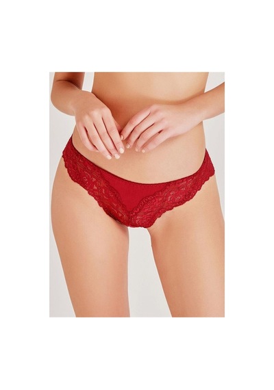 Magic Form 423 Dantelli Kumaş Detaylı Külot - Bordo - 295344982 Bordo