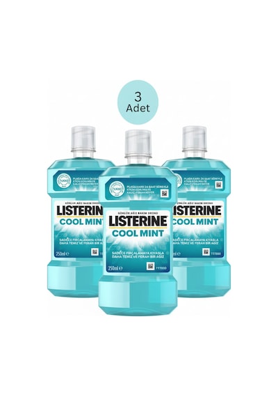 Listerine Cool Mint Ağız Bakım Suyu 3 x 250 ML