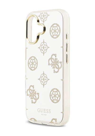 Apple Uyumlu iPhone 17 Kılıf Guess Lisanslı Metal Kamera Çerçeveli Simli Peony Aynalı Kapak Gold Gold