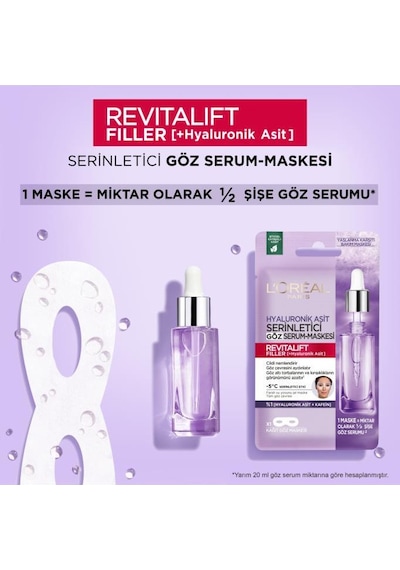 L'Oreal Paris Revitalift Filler Serinletici Göz Serum Maskesi 11 G