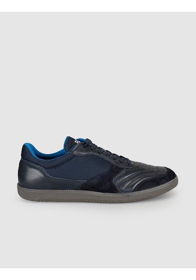Cabani Lacivert Hakiki Deri Erkek Casual Sneaker