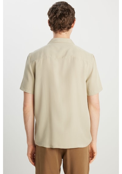 Wrangler Relaxed Fit Tencel Göm Bej Erkek Gömlek Bej