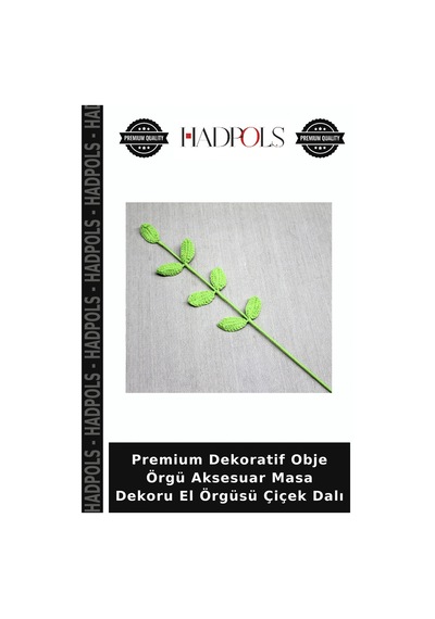 Premium Dekoratif Obje Örgü Aksesuar Masa Dekoru El Örgüsü Çiçek Dalı Çok Renkli