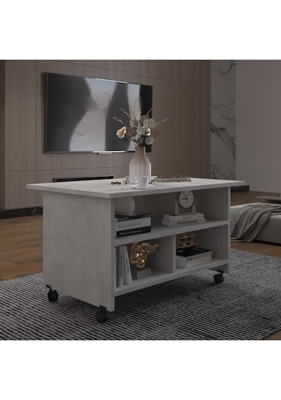 Asra Trend Orta Sehpa OS001 %100 MDF Tekerlekli İki Katlı Geniş Raf Takımı Retro Taş Asra Trend Orta Sehpa OS001 %100 MDF Tekerlekli İki Katlı Geniş Raf Takımı Retro Taş