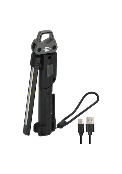Hl 400 Ac/led Pilli Atölye Lambası, Entegre Pilli 400 Lm, 3 Ayrı Açılıp Kapatılabilir Işık Kaynağı, Katlanabilir, Maksimum 6 Saat, Usb C Şarj Kablosu Dahil
