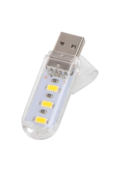 10 Adet Taşınabilir Mini Usb Led Lamba Işık Gece Okuma Lambası Kamp Stick Led Beyaz