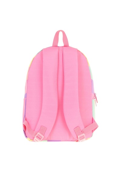 Kaukko Rainbow Kız Çocuk Üç Bölmeli İlkokul Ve Ortaokul Çantası - Pembe Çok Renkli Çizgili - K1802 Sarı - Pembe
