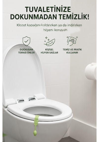 Mantar Tasarımlı Silikon Klozet Kapağı Kaldırma Aparatı Hijyenik Temassız Tutacak Diğer