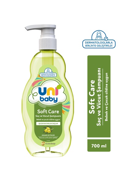 Uni Baby Soft Care Organik Zeytinyağlı Saç ve Vücut Şampuanı 700 Ml 3'lü
