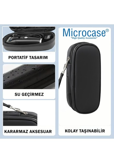 Microcase Traş Makinası/saç Kesme Makinaları İçin Askılıklı Seyahat Saklama Çantası Koruma Kabı Kutusu Al5434