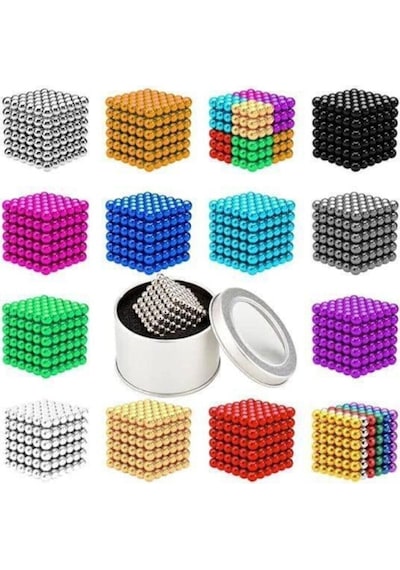 Mofy'S Renkli Manyetik Mıknatıs Toplar 5Mm 216 Adet Neocube Neo Cube Küp Neodymium