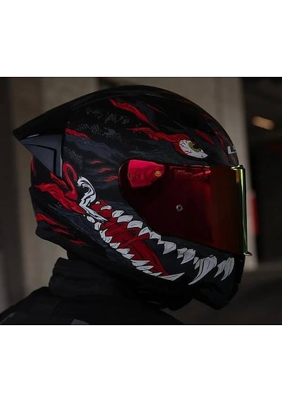 Ls2 Rapıd 2 Race Kaıju Fullface Motosiklet Kaskı Kırmızı Camlı Siyah