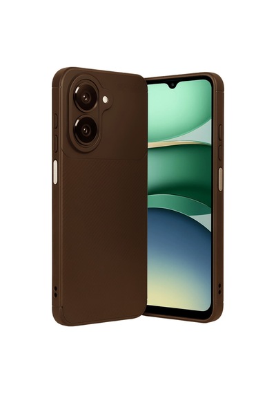 Samsung Galaxy Uyumlu , A07 4g Auto Focus Karbon Kapak - Kahverengi