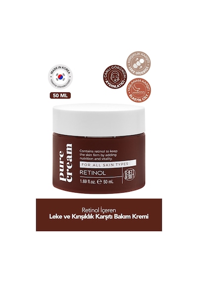 Lamelin Retinol İçeren Leke ve   Yüz Bakım Kremi Lamelin Retinol Pure Cream 50 ML