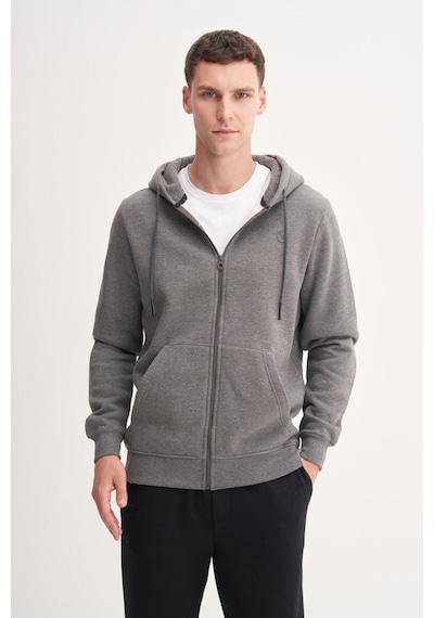 Cazador 5617 Erkek 3 İplik Sweatshirt Hırka Antrasit Melanj