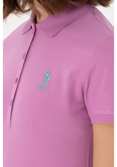 U.S. Polo Assn.  Kadın Fuşya Basic Polo Yaka Tişört 50300896-VR023