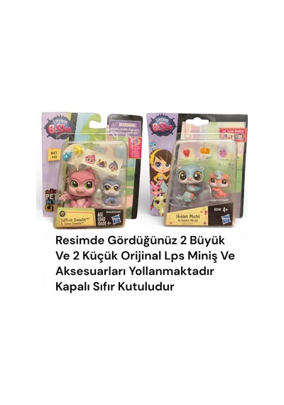 Maymun Saffron Ve Sincap Holden Lps Miniş Oyuncak Aksesuarlı 2 Farklı Set Birlikte