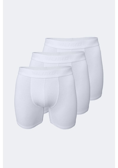 Malabadi Erkek Beyaz 3 Lü Paket Modal Uzun Boxer 010 Beyaz