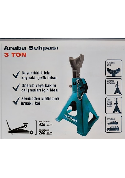 Tricraft 3 Ton Araba Sehpası 2 Adet Çift Olarak