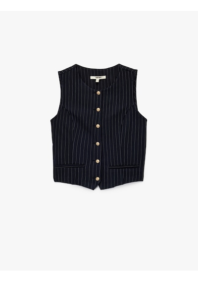 Koton Slim Fit Kolsuz Bisiklet Yaka Çizgili Blazer Yelek Beyaz Çizgili 6wak30050ek Beyaz Çizgili Koton Slim Fit Kolsuz Bisiklet Yaka Çizgili Blazer Yelek Beyaz Çizgili 6wak30050ek Beyaz Çizgili