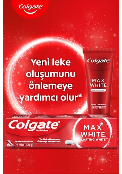 Max White Kalıcı Beyazlık 75 Ml 2li Diş Macunu, Gentle Clean 2+1 Diş Fırçası + Diş Fırçası Kabı