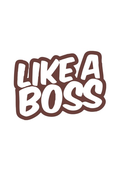 Like A Boss Araba Stickeri 17x17 Cm Kahverengi
