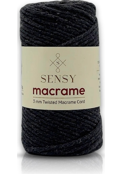 Sensy Premium Taranan Makrome Makrame Hobi Ipi Koyu Gri