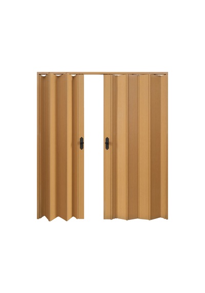 Faran Dekorasyon 170 x 215 Meşe Renk Camsız Çift Açılım Pvc Akordiyon Kapı - FRNAKMODEL-0-149